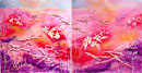 Harmony in Rose and Purple; Diptych